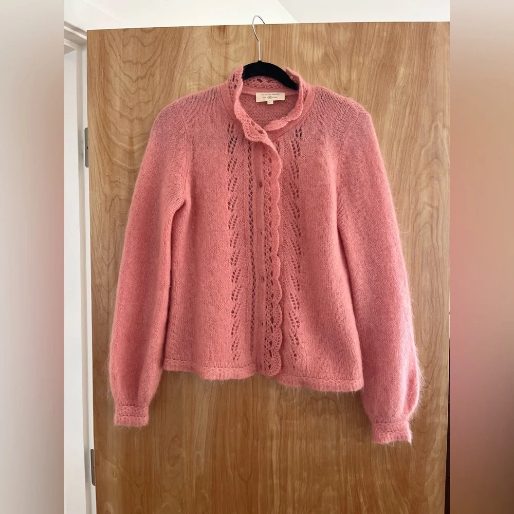 Sézane Angie Blush Pink Sweater Cardigan, size S - Picture 2 of 4